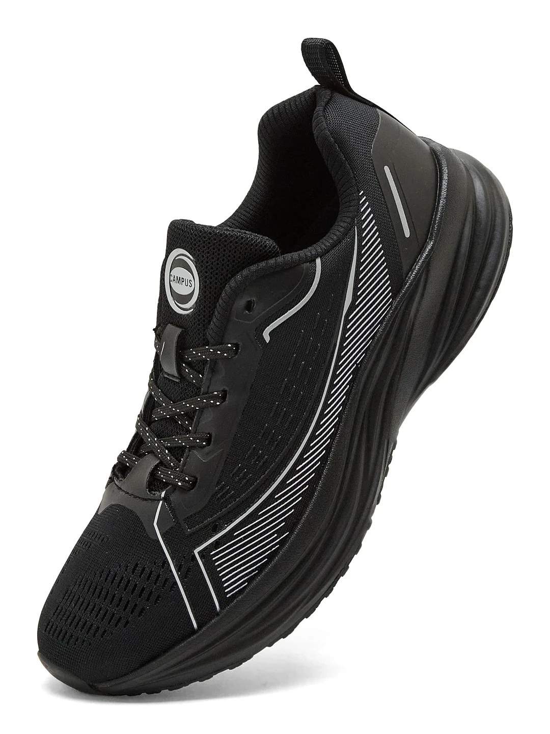 SPINE Black Men's Running Shoes - Image 3