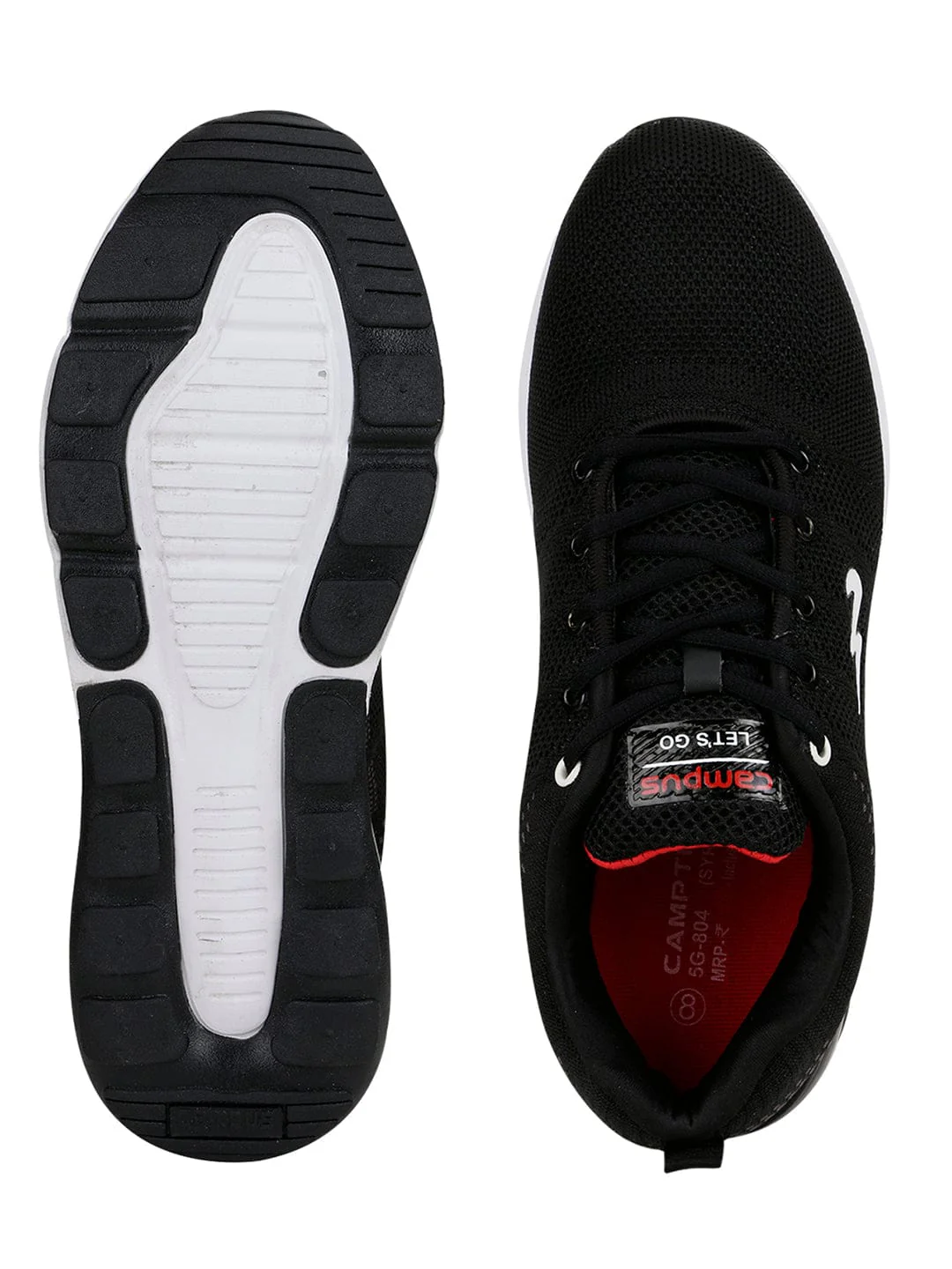 SYRUS Black Men's Running Shoes - Image 4