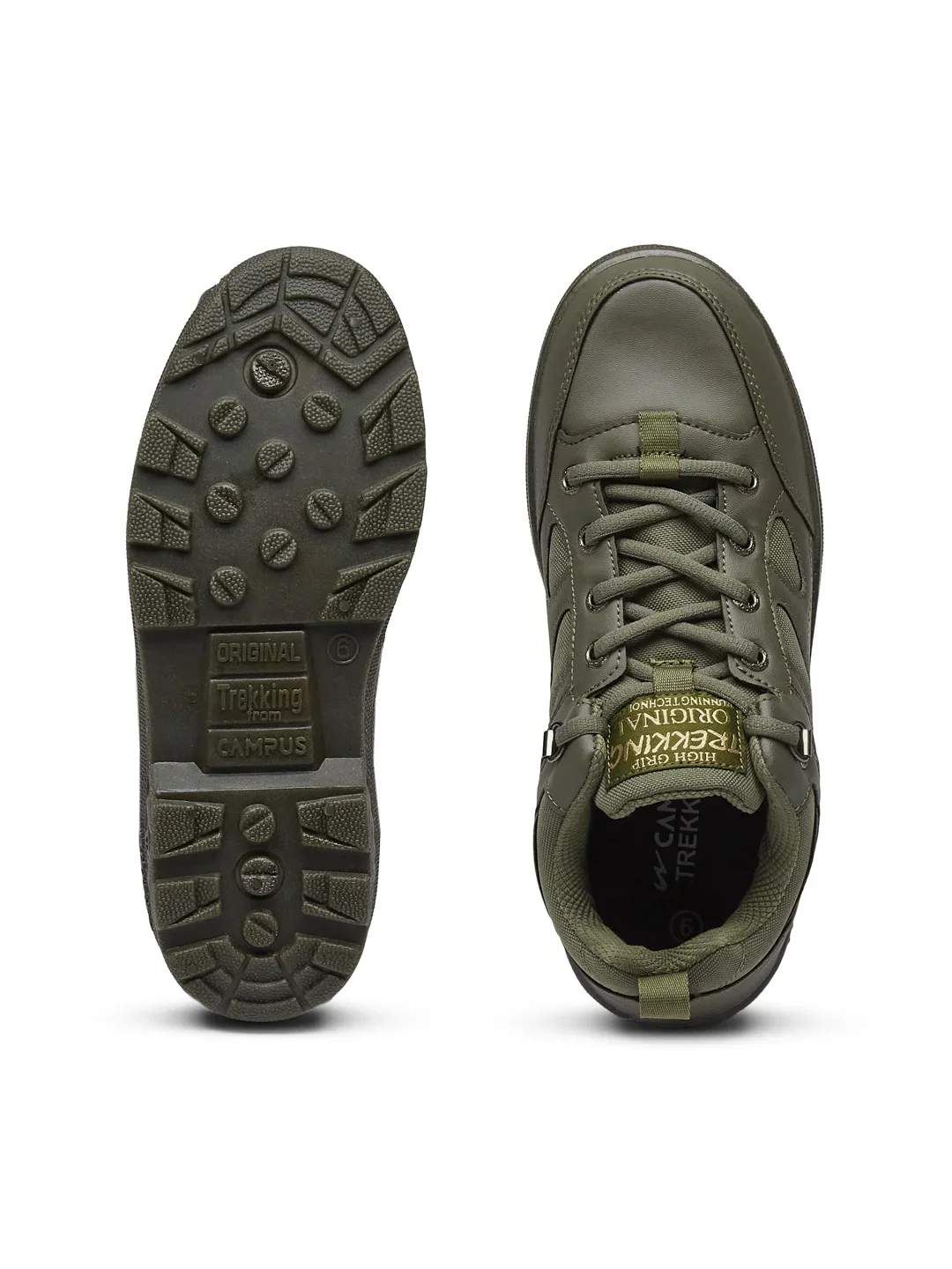 TREKKING Olive Child Sneakers - Image 5