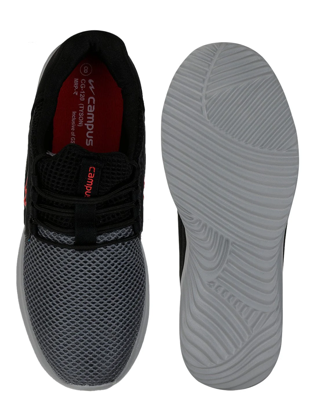 TYSON Pro Grey Men's Walking Shoes - Image 4