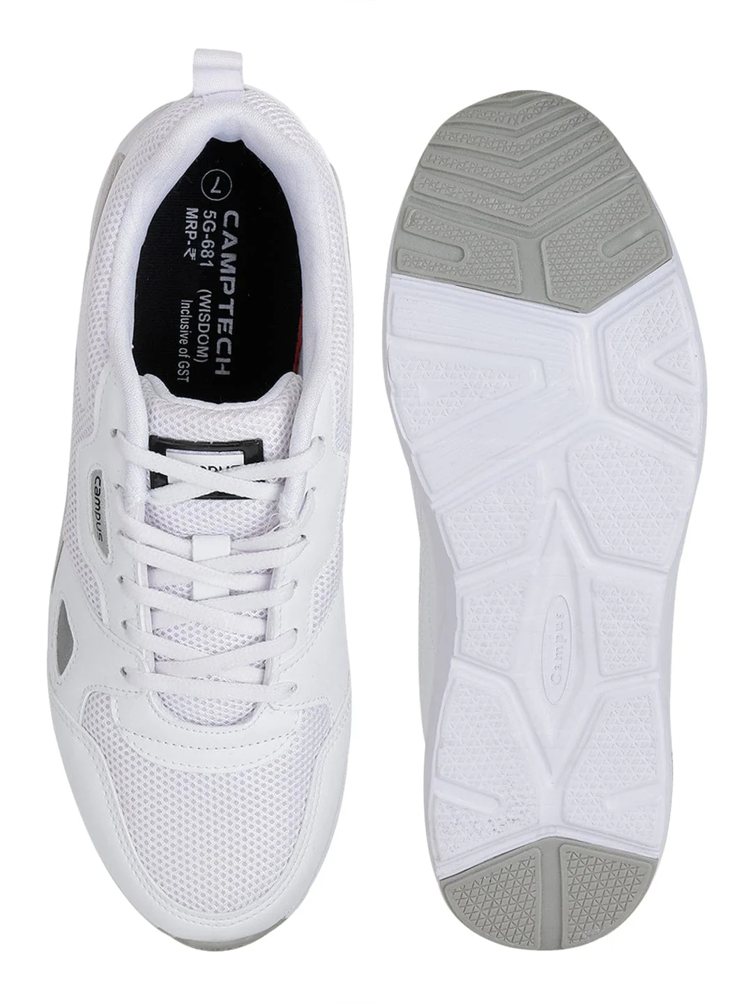 WISDOM White Men's Running Shoes - Image 4