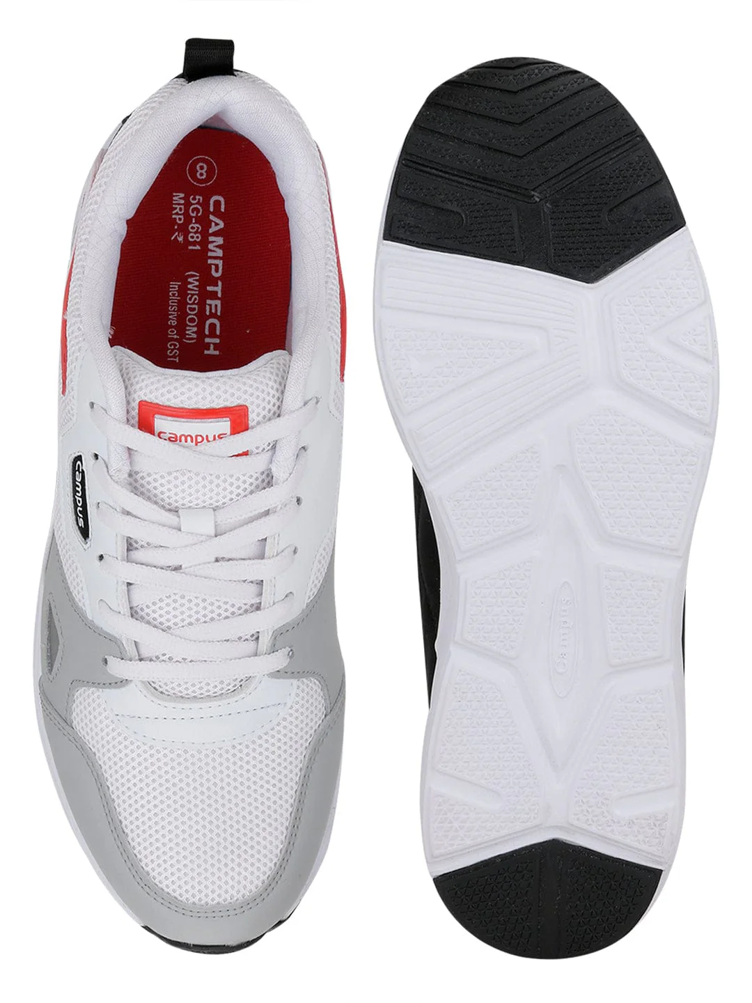WISDOM White Men's Running Shoes - Image 4