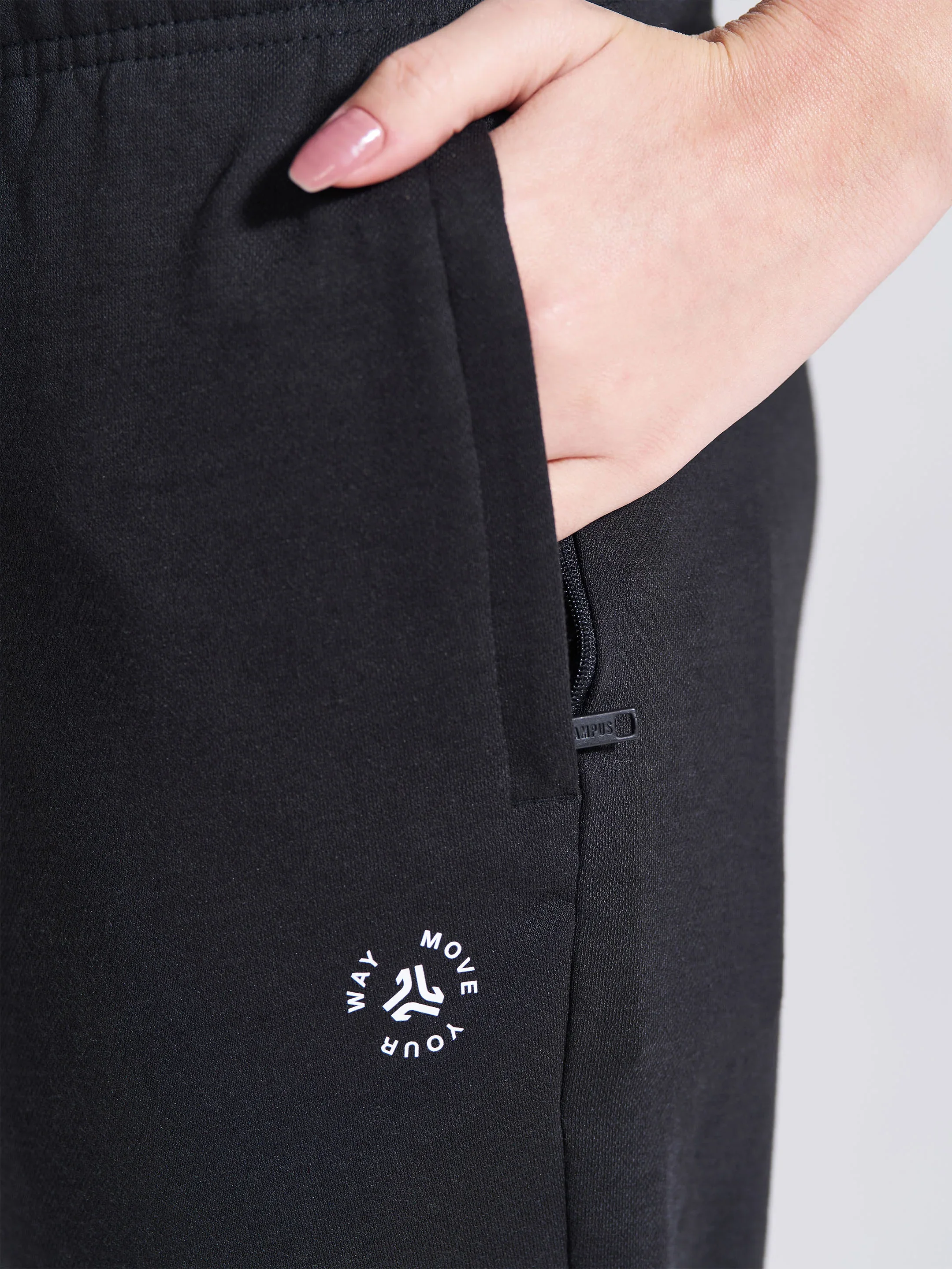 Women's Black Regular Fit Track Pants - Image 3