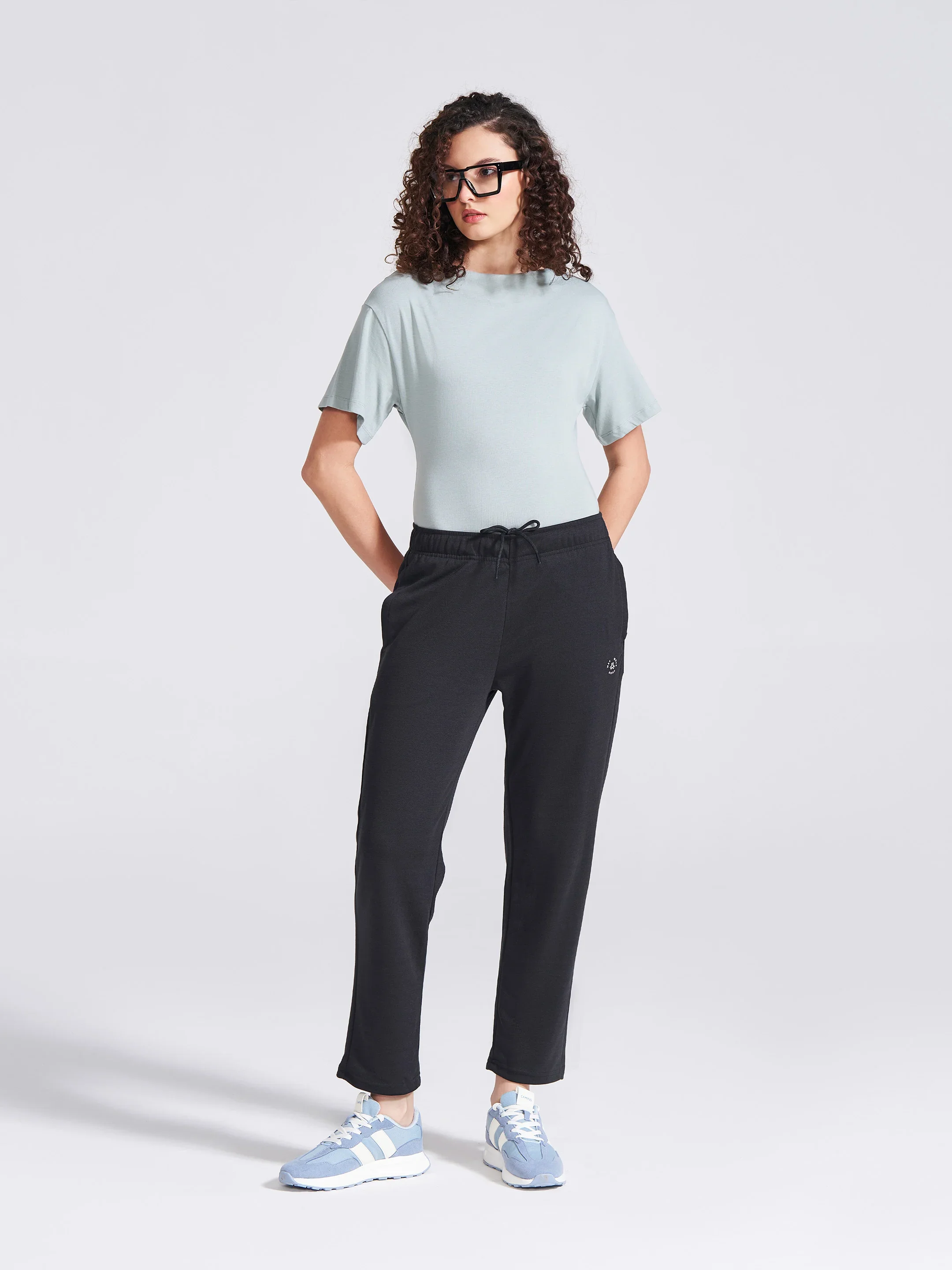 Women's Black Regular Fit Track Pants - Image 6